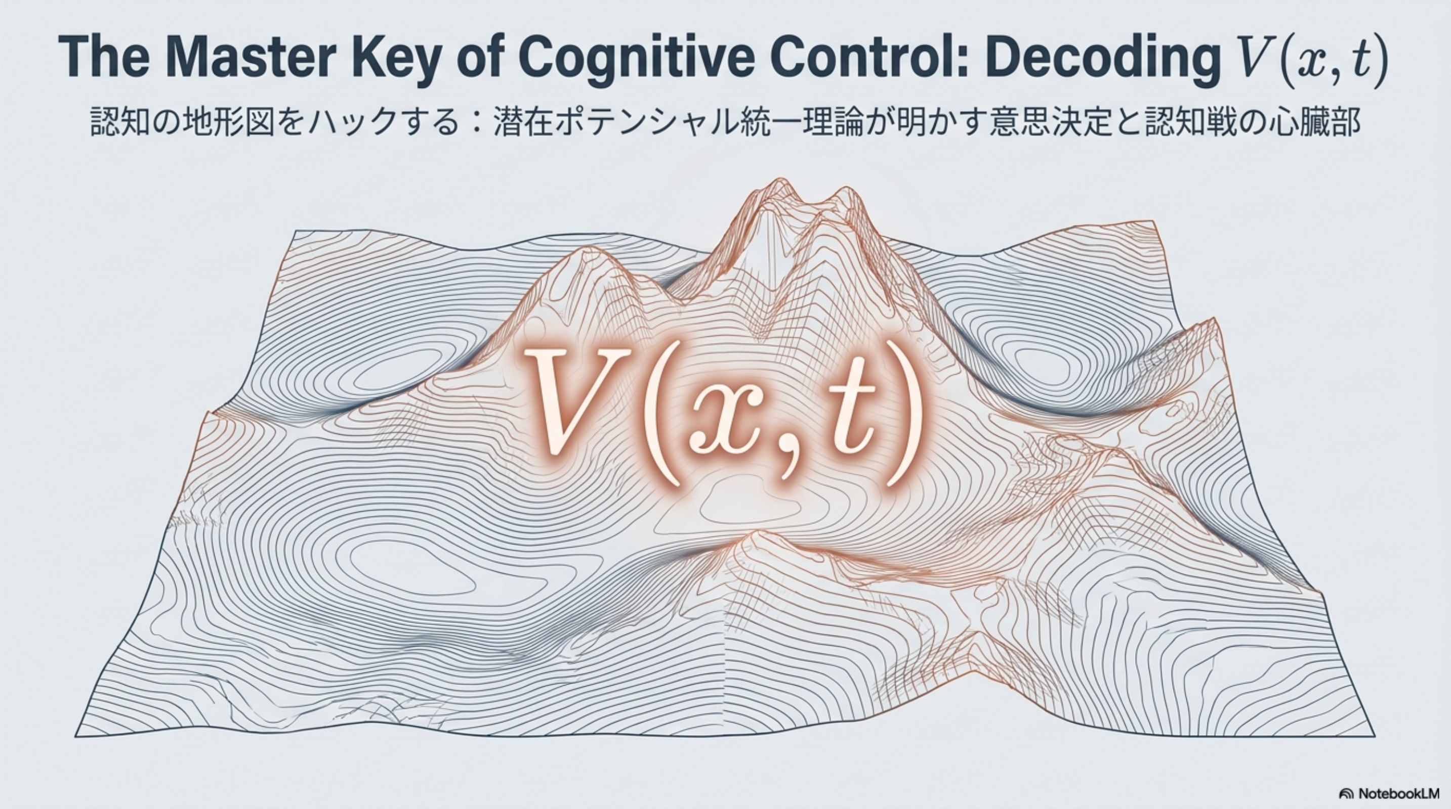 The Master Key of Cognitive Control: Decoding V(x,t)
